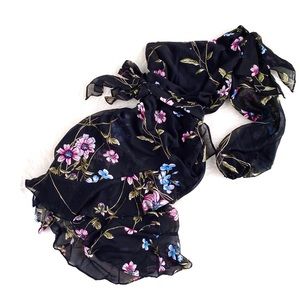 Sangria | floral garden chiffon one shoulder dress